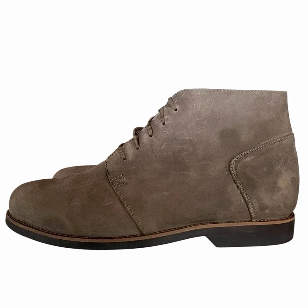 Nisolo Mens Distressed Grey‎ Leather Chukka Boots Desert Boots Size 10